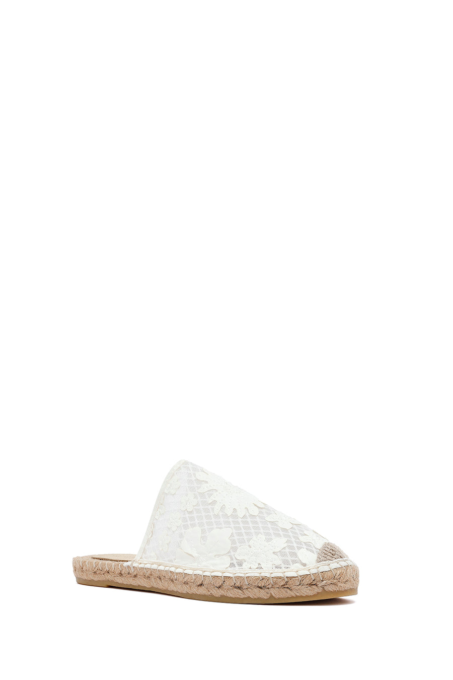Women's Cream Patterned Espadrille Slippers
