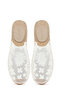 Women's Cream Patterned Espadrille Slippers | Derimod