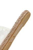 Women's Cream Patterned Espadrille Slippers | Derimod