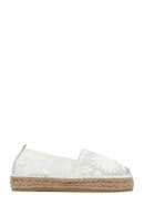 Women's Cream Patterned Espadrilles | Derimod