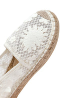 Women's Cream Patterned Espadrilles | Derimod
