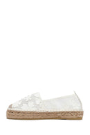 Women's Cream Patterned Espadrilles | Derimod