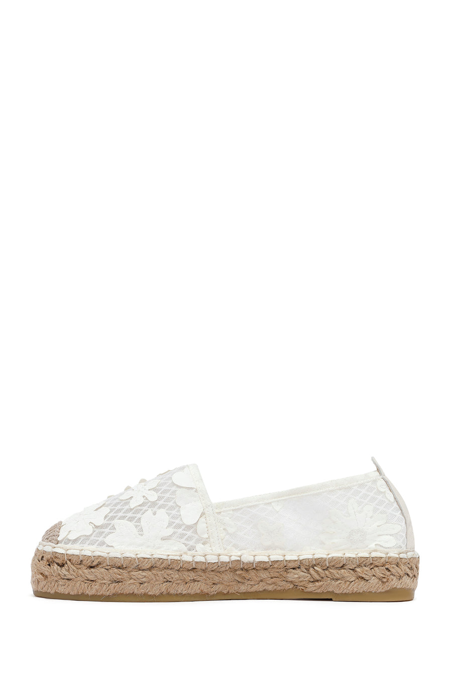 Women's Cream Patterned Espadrilles
