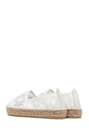 Women's Cream Patterned Espadrilles | Derimod