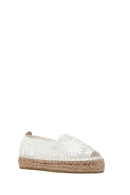 Women's Cream Patterned Espadrilles | Derimod