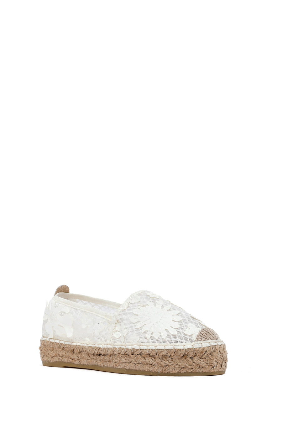Women's Cream Patterned Espadrilles