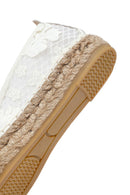 Women's Cream Patterned Espadrilles | Derimod