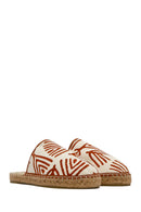 Kastamonu Stone Print Women's Tan Patterned Espadrille Slippers | Derimod