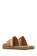 Kastamonu Stone Print Women's Tan Patterned Espadrille Slippers | Derimod