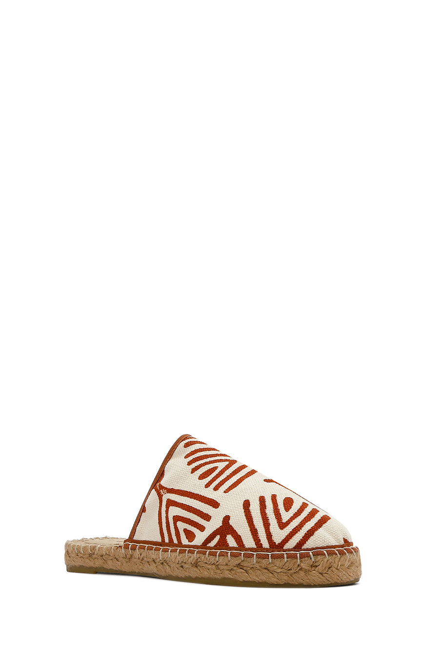 Kastamonu Stone Print Women's Tan Patterned Espadrille Slippers