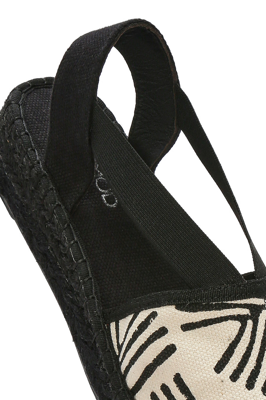 Kastamonu Stone Print Woman Black Patterned Espadrilles