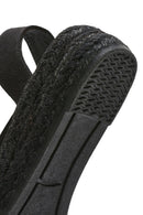 Kastamonu Stone Print Woman Black Patterned Espadrilles | Derimod