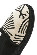 Kastamonu Stone Print Woman Black Patterned Espadrilles | Derimod