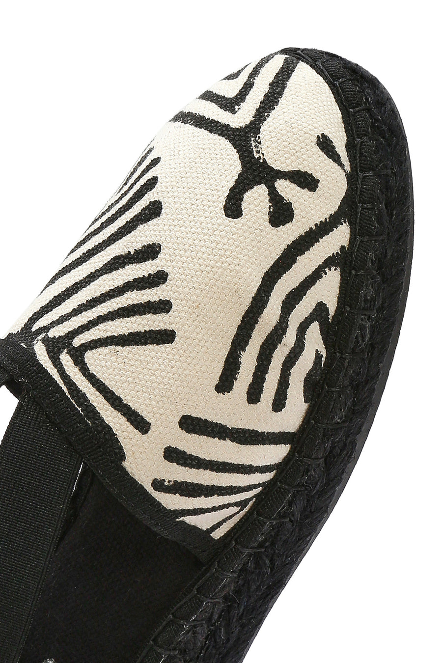 Kastamonu Stone Print Woman Black Patterned Espadrilles