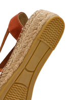 Kastamonu Stone Print Women's Tan Patterned Espadrilles | Derimod