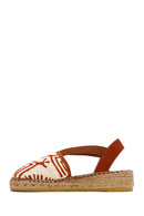 Kastamonu Stone Print Women's Tan Patterned Espadrilles | Derimod
