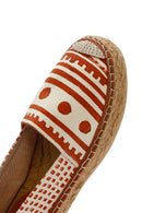 Kastamonu Stone Print Woman Tan Patterned Espadrilles | Derimod