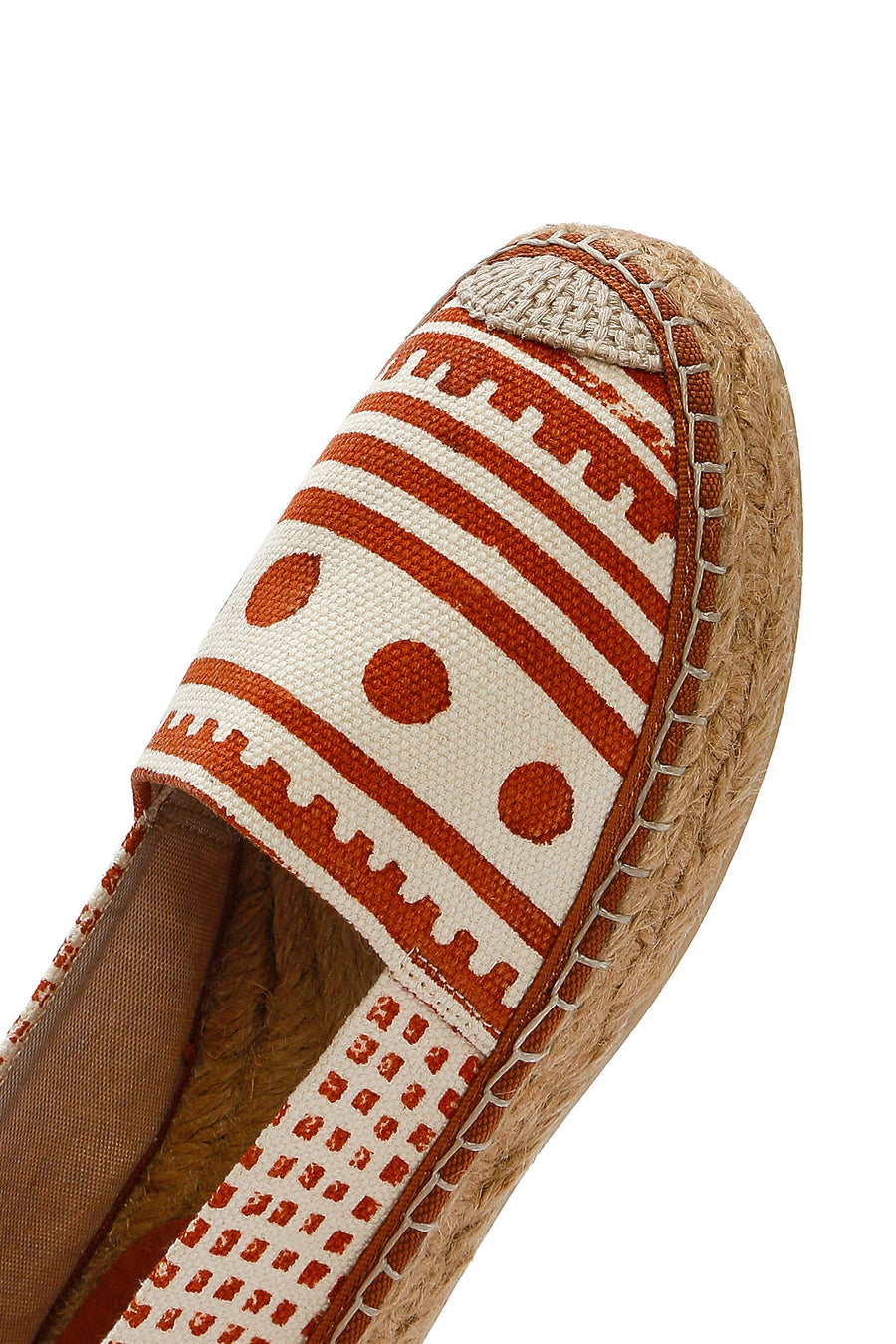 Kastamonu Stone Print Woman Tan Patterned Espadrilles