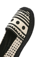 Kastamonu Stone Print Women's Black Patterned Espadrilles | Derimod