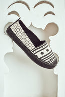 Kastamonu Stone Print Women's Black Patterned Espadrilles | Derimod