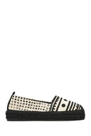 Kastamonu Stone Print Women's Black Patterned Espadrilles | Derimod