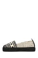 Kastamonu Stone Print Women's Black Patterned Espadrilles | Derimod
