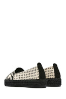 Kastamonu Stone Print Women's Black Patterned Espadrilles | Derimod