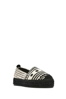 Kastamonu Stone Print Women's Black Patterned Espadrilles | Derimod