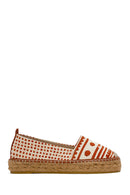 Kastamonu Stone Print Women's Tan Patterned Espadrilles | Derimod