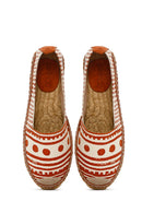 Kastamonu Stone Print Women's Tan Patterned Espadrilles | Derimod