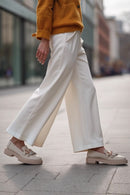 Women's Cream Tassel Leather Casual Loafer | Derimod
