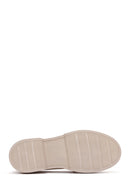 Women's Cream Tassel Leather Casual Loafer | Derimod