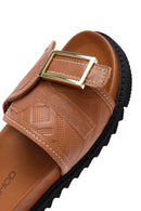 
Women's Tan Buckled Leather Slippers
 | Derimod
