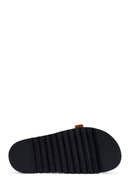 
Women's Tan Buckled Leather Slippers
 | Derimod