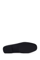Woman Black Patterned Leather Babet | Derimod