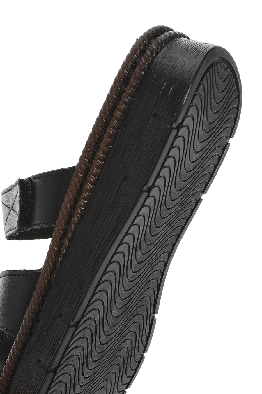 Women's Black Leather Comfort Slippers