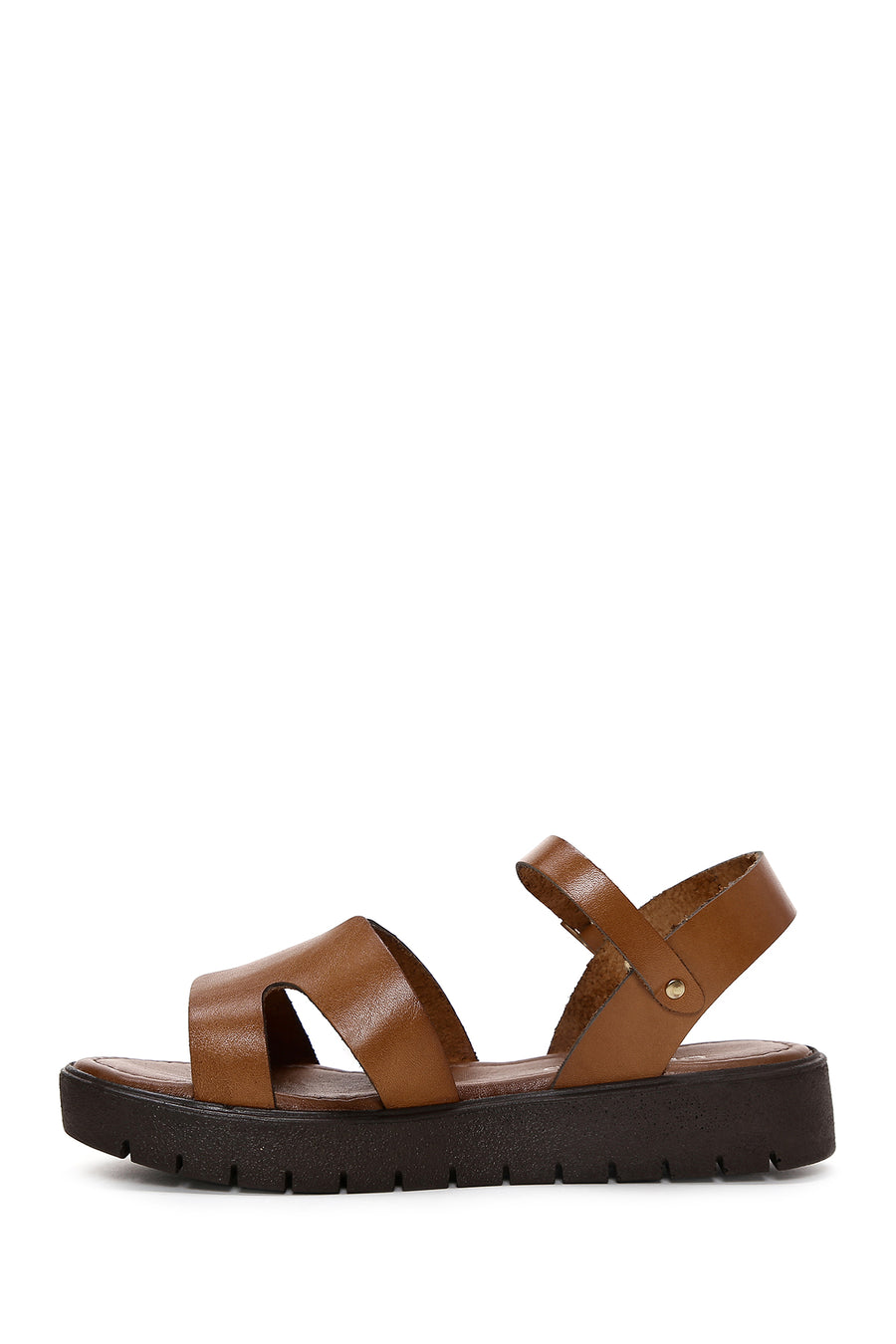 Women's Tan Ankle Strap Leather Bodrum Sandals
