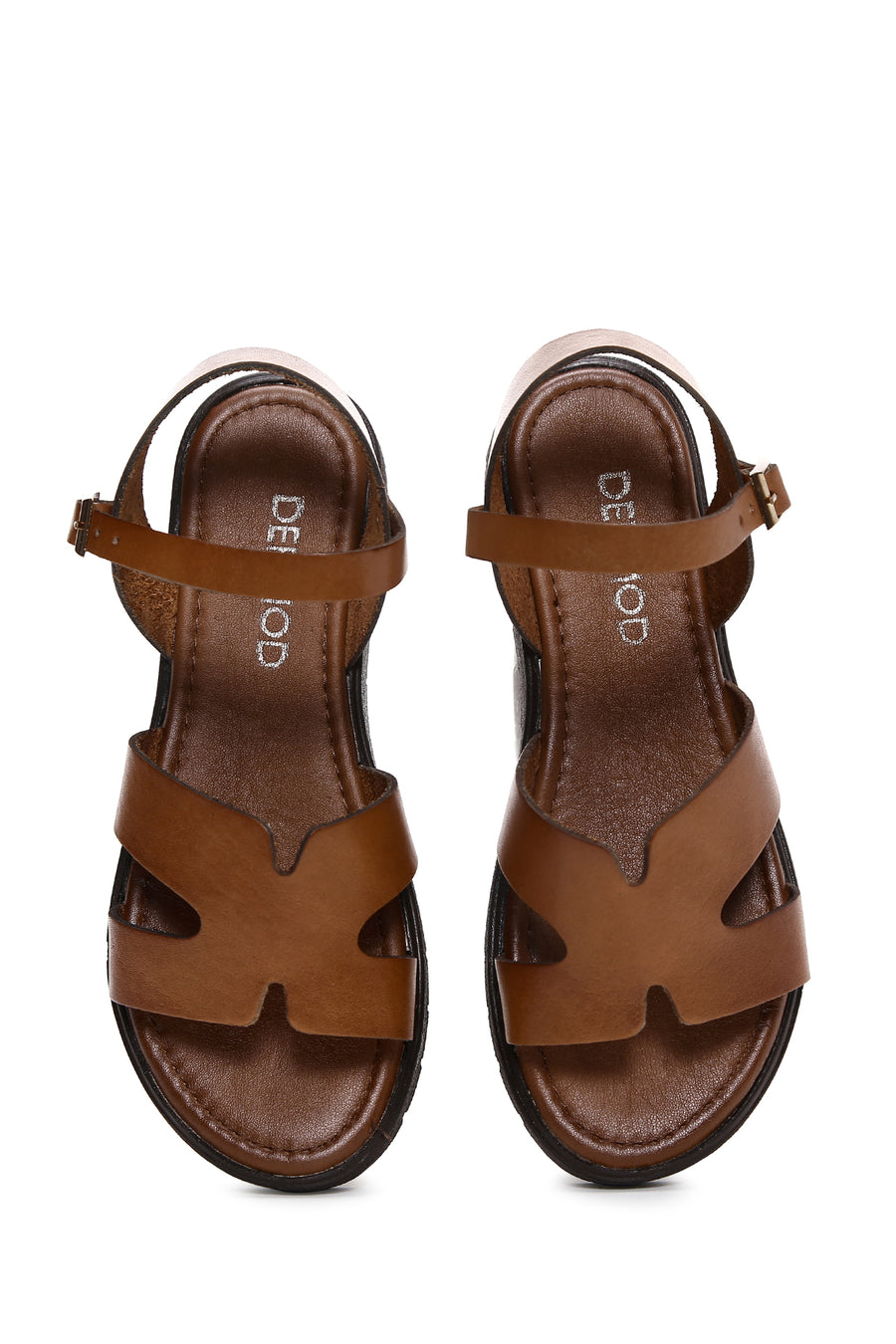 Women's Tan Ankle Strap Leather Bodrum Sandals