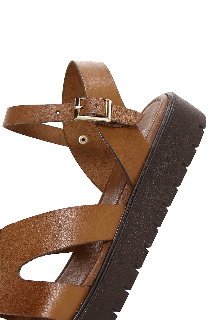 Women's Tan Ankle Strap Leather Bodrum Sandals
