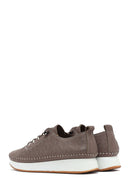 Women's Mink Lace-Up Thick-Soled Patterned Leather Comfort Shoes | Derimod