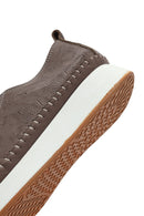 Women's Mink Lace-Up Thick-Soled Patterned Leather Comfort Shoes | Derimod
