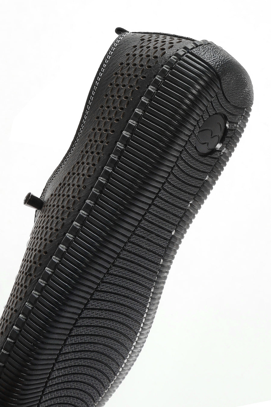 Women's Black Lace-Up Leather Comfort Loafer