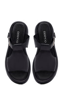 
Women's Black Buckled Leather Slippers
 | Derimod