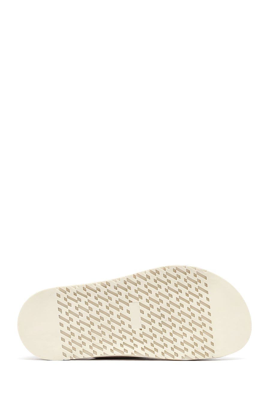 Women's Beige Buckled Suede Leather Sandals