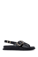
Women's Black Buckled Leather Sandal
 | Derimod