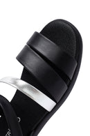 Women's Black Leather Ankle Buckle Sandals | Derimod