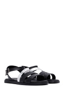 Women's Black Leather Ankle Buckle Sandals | Derimod