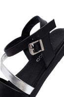 Women's Black Leather Ankle Buckle Sandals | Derimod