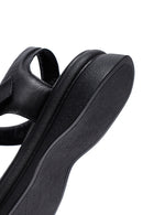 Women's Black Leather Ankle Buckle Sandals | Derimod