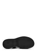 Women's Black Back Strap Leather Sandals | Derimod